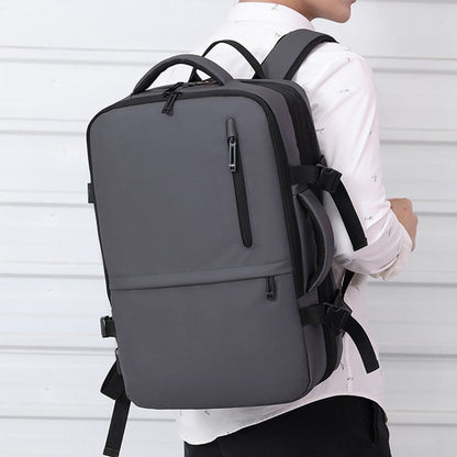 Man's Business Backpack High-Quality Nylon Notebook Backbag USB