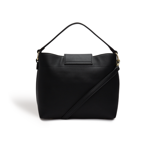 Sara Black Vegan Hobo Bag